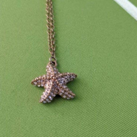 J. Crew Starfish Necklace with Pave Crystals - Picture 2 of 4